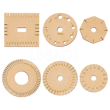 1 Set 6Pcs Wooden Bracelet Knitting Loom Boards TOOL-BC0002-99-1