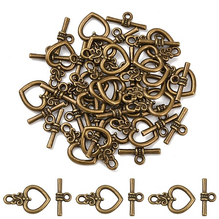 20Pcs Tibetan Style Toggle Clasps TIBE-YW0002-02-1