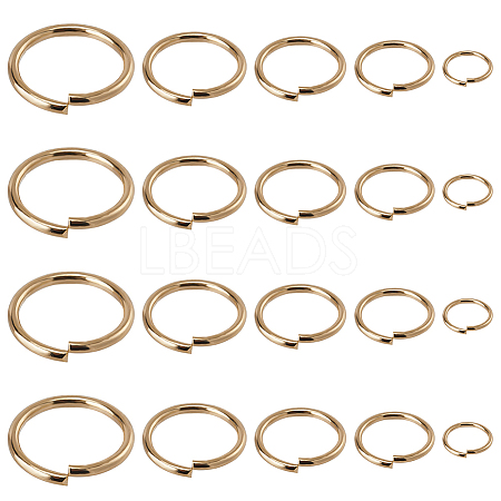 SUNNYCLUE 400Pcs 5 Styles 304 Stainless Steel Open Jump Rings STAS-SC0006-14-1