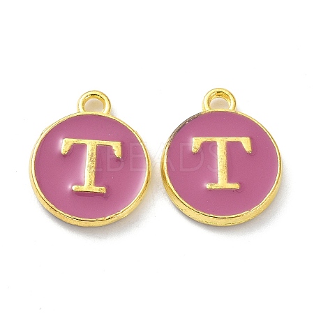 Golden Plated Alloy Enamel Charms ENAM-XCP0001-13T-1