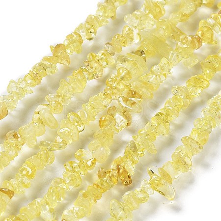 Heated Natural Citrine Beads Strands X-G-E607-A07-1