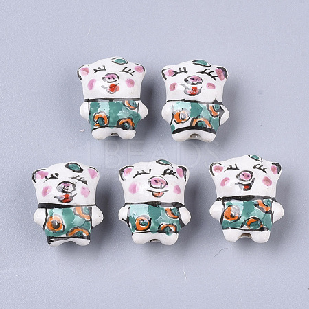 Handmade Porcelain Beads X-PORC-N004-68B-1