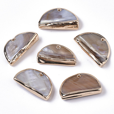 Natural Freshwater Shell Pendants SHEL-N026-13-1