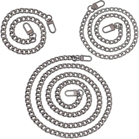 3 Strand 3 Style Iron Chain Bag Strap FIND-WR0002-59-1