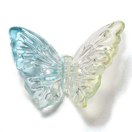 Two Tone Transparent Acrylic Beads X-OACR-E041-06D-1