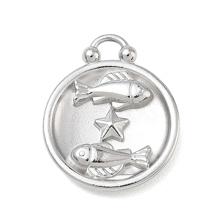 12 Constellations 304 Stainless Steel Pendants STAS-F354-01P-07-1