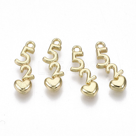 Rack Plating Alloy Charms for Valentine's Day PALLOY-S132-168-RS-1