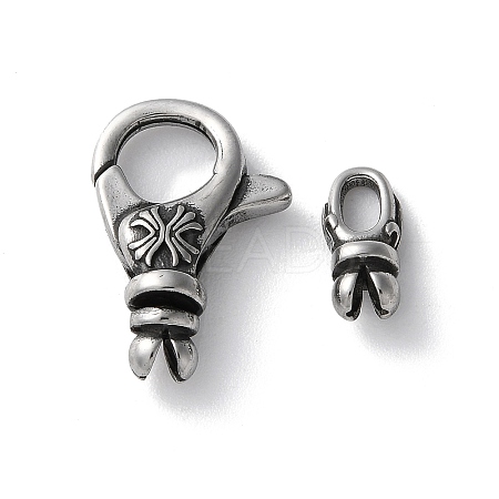 316 Stainless Steel Lobster Claw Clasps Sets STAS-D303-10AS-03-1