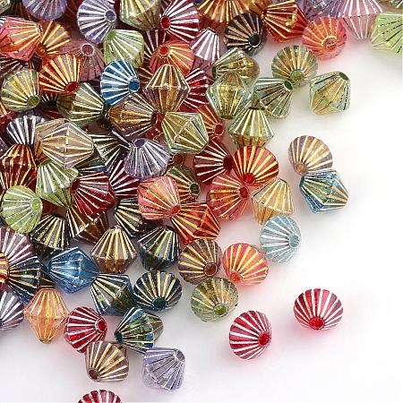 Plating Transparent Acrylic Beads PACR-Q112-04-1