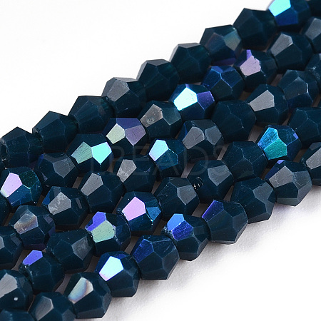 Opaque Solid Color Electroplate Glass Beads Strands LS-EGLA-A039-P2mm-L09-1