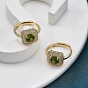 Adjustable Rack Plating Brass Micro Pave Cubic Zirconia Finger Rings for Women RJEW-M028-45G-5