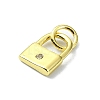 Brass Micro Pave Claer Cubic Zirconia Charms KK-H475-50G-07-2