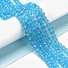 Electroplate Glass Beads Strands EGLA-A034-T8mm-L03-4