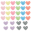 32Pcs 8 Colors Transparent Acrylic Pendant MACR-HY0001-03-1