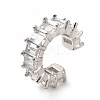 Cubic Zirconia Tennis Cuff Earrings LS-EJEW-K093-09P-05-1