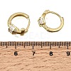 Cross Brass Micro Pave Cubic Zirconia Hoop Earrings KK-CBAEEA8-37G-5