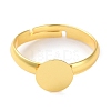Rack Plating Adjustable Brass Ring Findings LS-KK-F090-08G-02-2