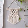 Cotton Cord Macrame Woven Wall Hanging HJEW-C010-11-1