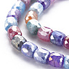 Opaque Baking Painted Glass Beads Strands EGLA-N006-008-B-4
