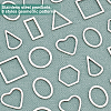 32Pcs 8 Style 304 Stainless Steel Linking Rings STAS-UN0020-52P-4