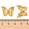 Brass Pave Faceted Glass Connector Charms FIND-Z020-03O-3