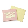 Rectangle 3D Cherry Trees & Lovers Pop Up Paper Greeting Card AJEW-A008-06-2