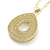 Brass Pendant Necklaces NJEW-B101-04G-03-1