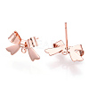 Brass Stud Earring Findings KK-S360-174RG-1