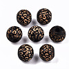 Painted Natural Wood Beads WOOD-T021-53A-M-2