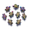 Rack Plating Rainbow Color Alloy Beads PALLOY-S180-343-1