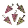 Natural Dyed White Jade Pendants G-B127-04P-01-2