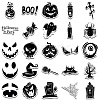 Black Self-Adhesive Picture Stickers DIY-P069-05-4