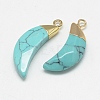 Synthetic Turquoise Pendants G-Q494-80B-2