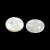 Carved Natural White Shell Cabochons SSHEL-N038-06B-04-2