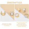 Unicraftale 8Pcs 2 Colors 304 Stainless Steel Open Cuff Ring Components STAS-UN0055-02-5