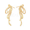 Brass Stud Earrings Findings EJEW-B063-01G-1