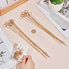 40Pcs Ring Shaped Steel Wire Name Card Clip Holder AJEW-CN0006-50-3
