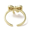 Brass Micro Pave Cubic Zirconia Open Cuff Ring RJEW-K256-58H-G-3