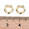 Brass Pave Cubic Zirconia Linking Rings KK-C051-61G-01-2