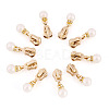 10Pcs Round Acrylic Pearl & Alloy Zipper Pulls HJEW-TAC0086-3