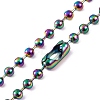 Ion Plating(IP) 304 Stainless Steel Ball Chain Necklaces for Women NJEW-G135-01D-RC-2