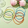 8Pcs Glass Seed Bead Anklets AJEW-AN00579-2
