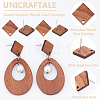 30Pcs Camel Natural Wood Stud Earrings EJEW-UN0002-33B-5
