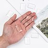 Transparent Rectangle Glass Cabochons X-GGLA-R025-33x23-5
