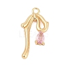 Brass Micro Pave Cubic Zirconia Pendants LS-ZIRC-P122-05C-G02-1