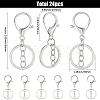 24Pcs Alloy Keychain Clasps KEYC-SC0001-82P-2
