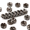 Brass Rhinestone Spacer Beads RB-A014-L6mm-01B-1