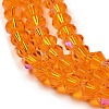 Transparent Electroplate Glass Beads Strands GLAA-F029-2mm-D23-3