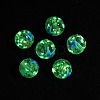 Luminous Handmade Enamel Gold Sand Glass Beads Strands LAMP-U004-08G-1