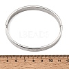 304 Stainless Steel Roman Numerals Hinged Cuff Bangles for Women SA-CBAC920-12P-5